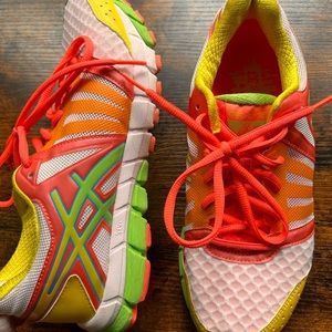 ASICS gel lyte 33 two, neon running shoes